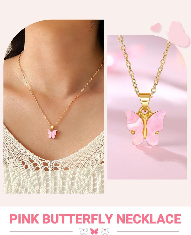 UNGENT THEM Happy 5th 6th 7th 8th 9th 10th 11th 12th Birthday Gifts, You Make The World A More Beautiful Place Butterfly Necklace Bday Presents - Image 2